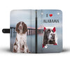 Cute English Springer Spaniel Print Wallet CaseAL State