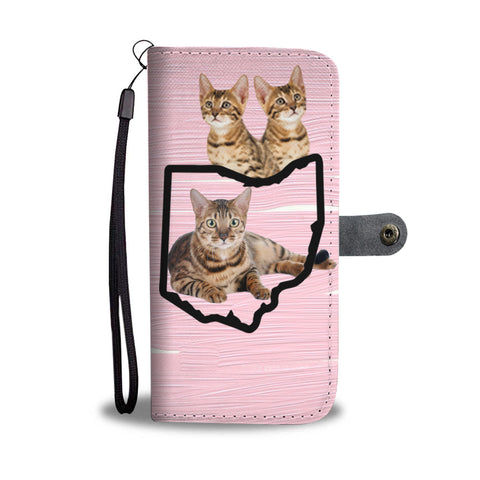 Bengal Cat Print Wallet CaseOH State