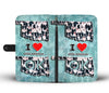 Border Collie Dog In Lots Print Wallet CaseOK State