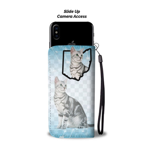 American Shorthair Cat Print Wallet CaseOH State