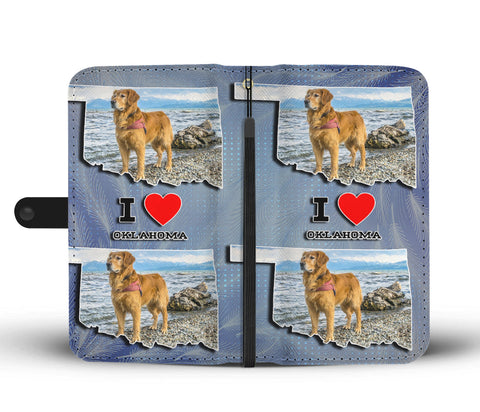 Golden Retriever Dog Art Print Wallet CaseOK State