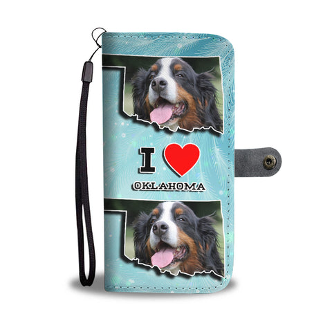 Lovely Bernese Mountain Dog Print Wallet CaseOK State