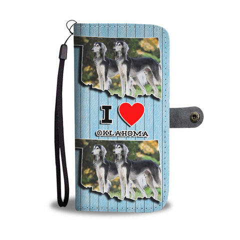 Amazing Saluki Dog Print Wallet CaseOK State