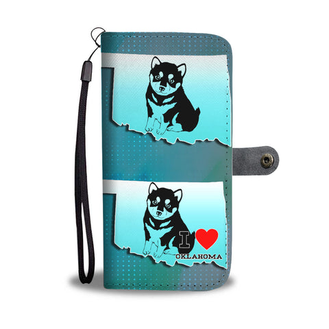 Shiba Inu dog Art Print Wallet CaseOK State