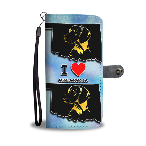 Vizsla Dog Art Print Wallet CaseOK State