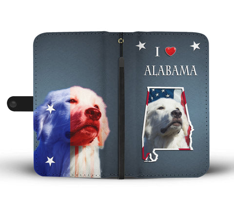 Cute Great Pyrenees Print Wallet CaseAL State