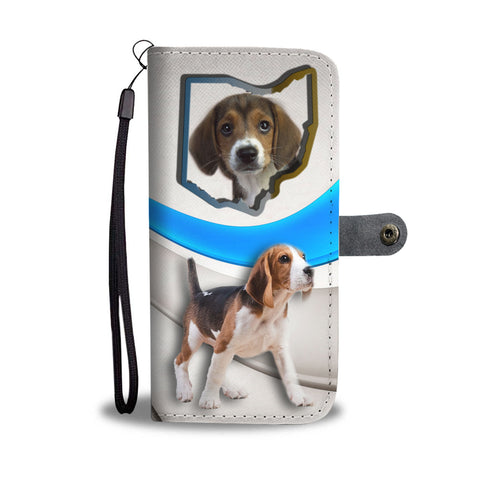 Beagle Dog Print Wallet CaseOH State