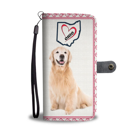 Golden Retriever Print Wallet CaseOH State