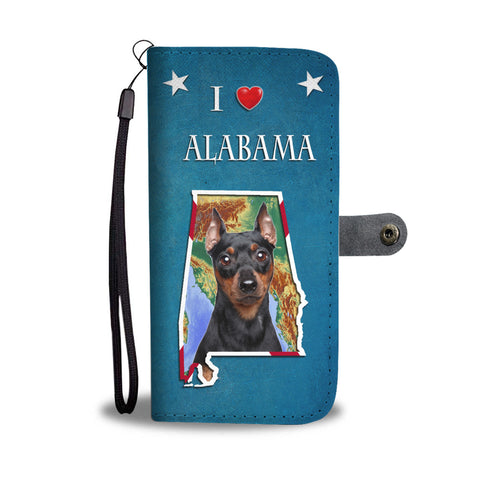 Miniature Pinscher Print Wallet CaseAL State