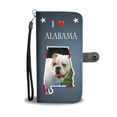 Cute Bulldog Print Wallet CaseAL State