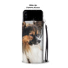 Papillon Dog Print Wallet CaseAL State