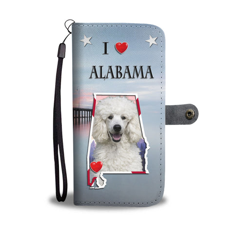 Lovely Poodle Print Wallet CaseAL State