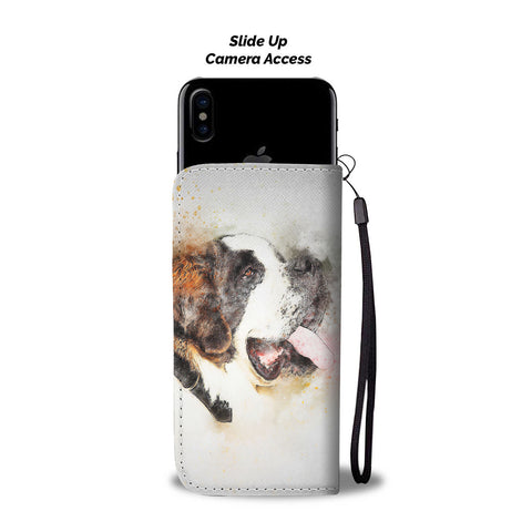 Cute St. Bernard Print Wallet CaseAL State