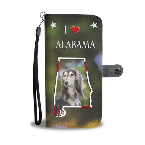 Saluki Dog Print Wallet CaseAL State