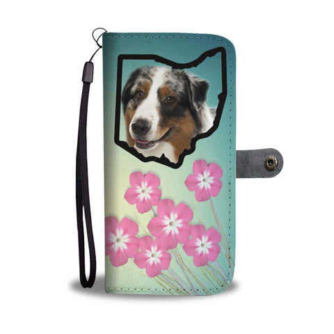 Australian Shepherd Print Wallet CaseOH State