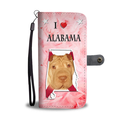 Cute Shar Pei Print Wallet CaseAL State