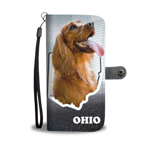 Cocker Spaniel Print Wallet CaseOH State