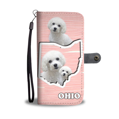 Cute Bichon Frise Print Wallet CaseOH State