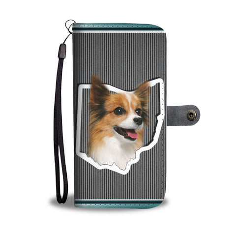 Papillon Dog Print Wallet CaseOH State