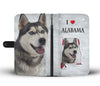 Cute Siberian Husky Print Wallet CaseAL State