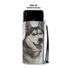 Cute Siberian Husky Print Wallet CaseAL State