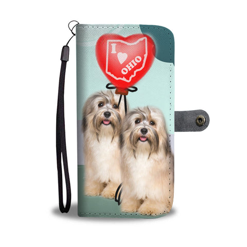 Havanese Dog Print Wallet CaseOH State