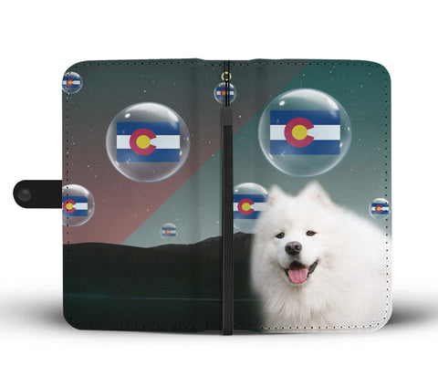 American Eskimo Dog Print Wallet CaseCO State