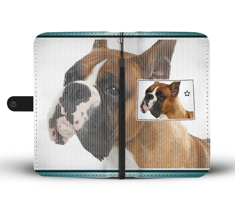Boxer Dog Print Wallet CaseCO State