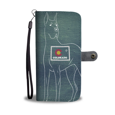 Great Dane Print Wallet CaseCO State