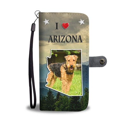 Airedale Terrier Print Wallet CaseAZ State