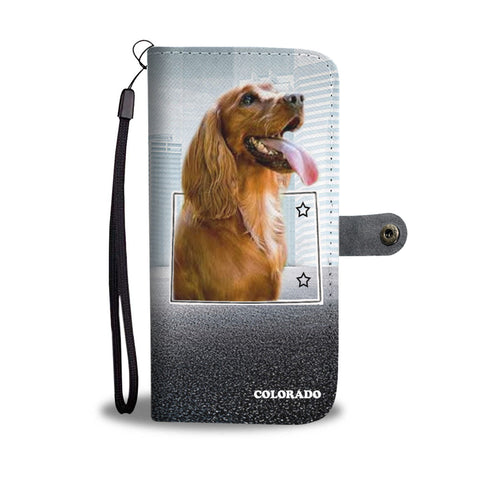 Cocker Spaniel Print Wallet CaseCO State