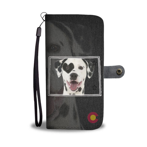 Dalmatian dog Print Wallet CaseCO State