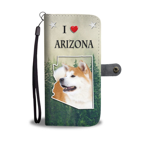 Akita Inu Print Wallet CaseAZ State