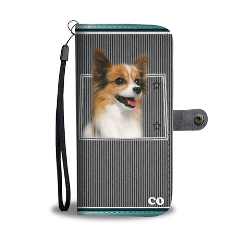 Papillon dog Print Wallet CaseCO State