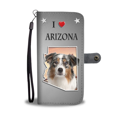 Australian Shepherd Print Wallet CaseAZ State