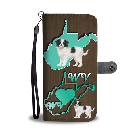 Cute Japanese Chin Print Wallet CaseWV State