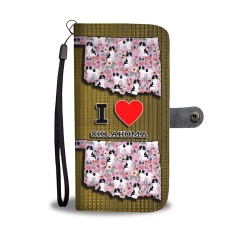 Japanese Chin Dog Floral Print Wallet CaseOK State