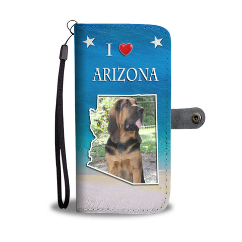 Cute Bloodhound Print Wallet CaseAZ State