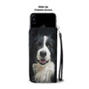 Lovely Border Collie Print Wallet CaseAZ State