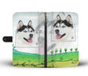 Siberian Husky Print Wallet CaseCO State