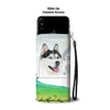 Siberian Husky Print Wallet CaseCO State