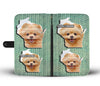 Cute Pomeranian Dog Print Wallet CaseWI State