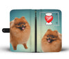 Pomeranian Dog Print Wallet CaseCO State