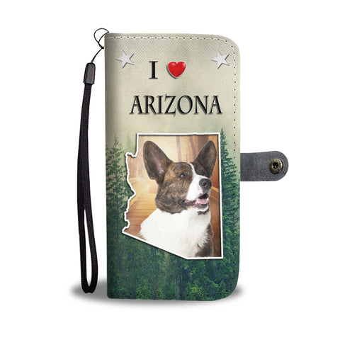 Cardigan Welsh Corgi Print Wallet CaseAZ State