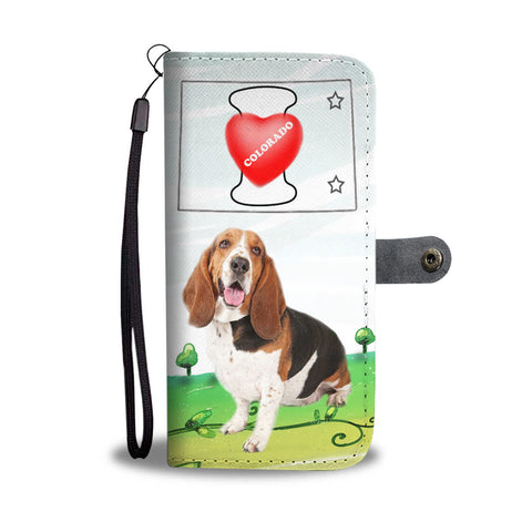 Basset Hound Print Wallet CaseCO State