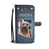 Cute Cesky Terrier Print Wallet CaseAZ State