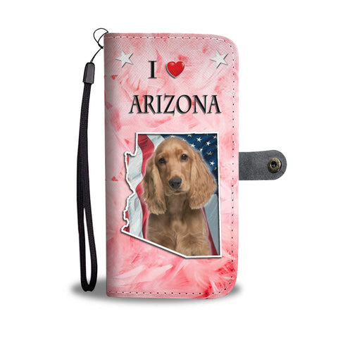 Cocker Spaniel Print Wallet CaseAZ State