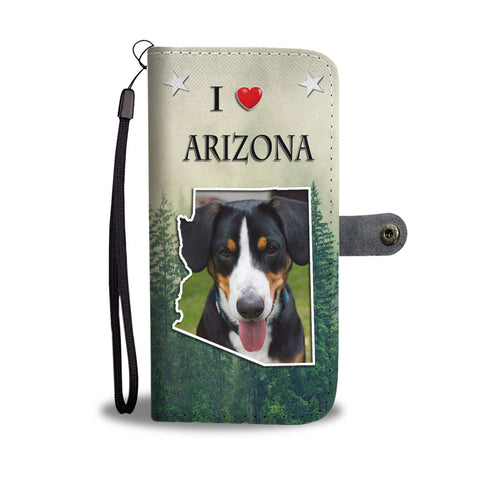 Entlebucher Mountain Dog Print Wallet CaseAZ State