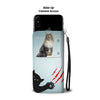 Maine Coon Cat Print Wallet CaseCO State