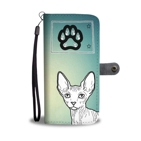 Sphynx Cat Print Wallet CaseCO State